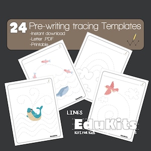 Pre-writing Tracing Template