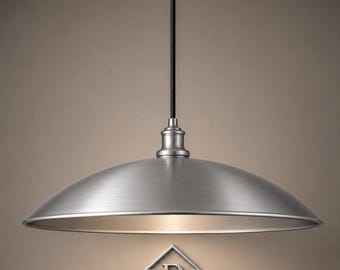 Lámpara colgante de cúpula de latón hecha a mano, lámpara colgante industrial, iluminación moderna para islas de cocina.