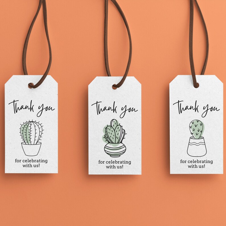 Favor Tags | Cactus | Printable | Digital Download | Gift Tag | Baby ...