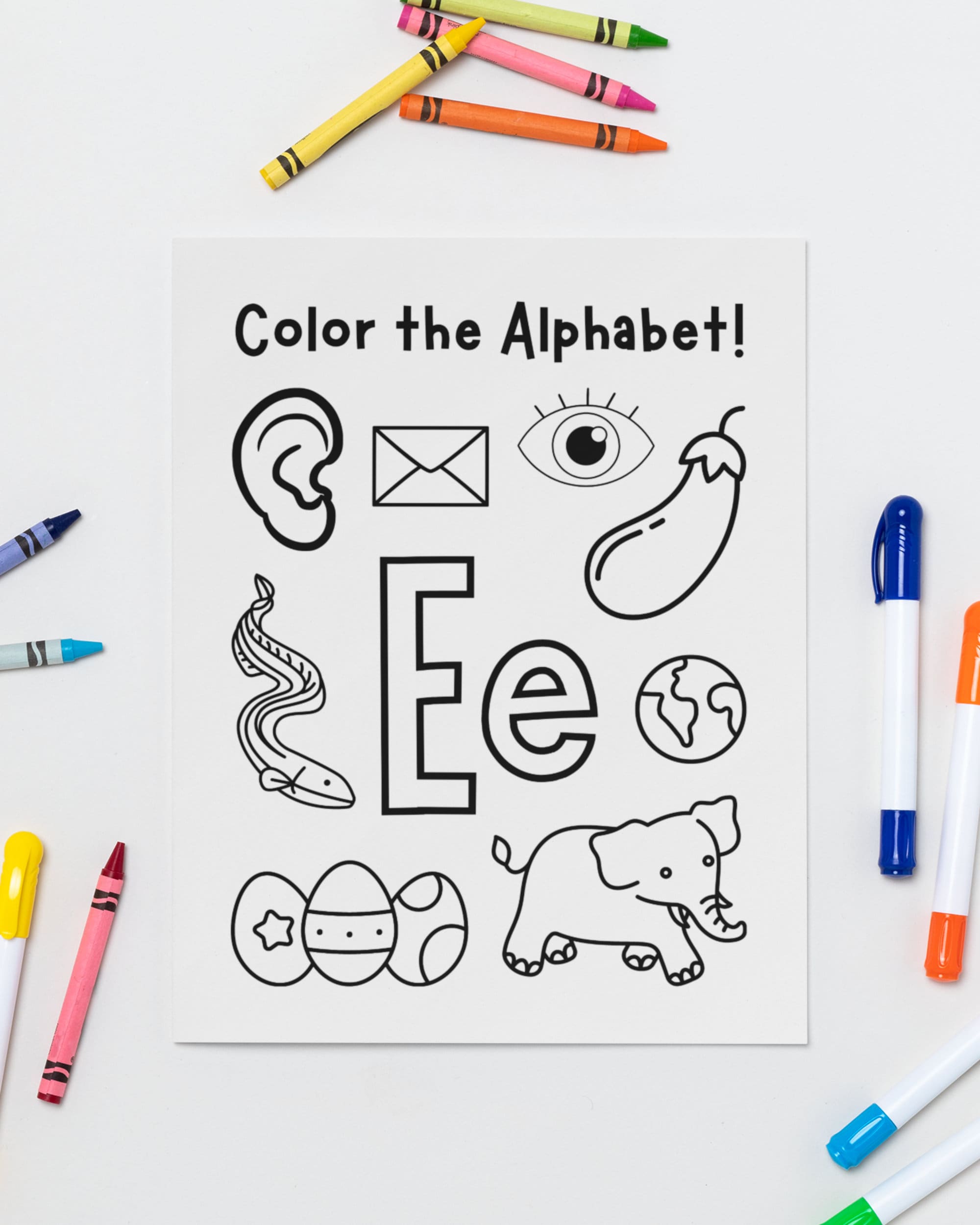 Alphabet Coloring Pages | Vowels A E I O U | Printable (PDF) - Etsy