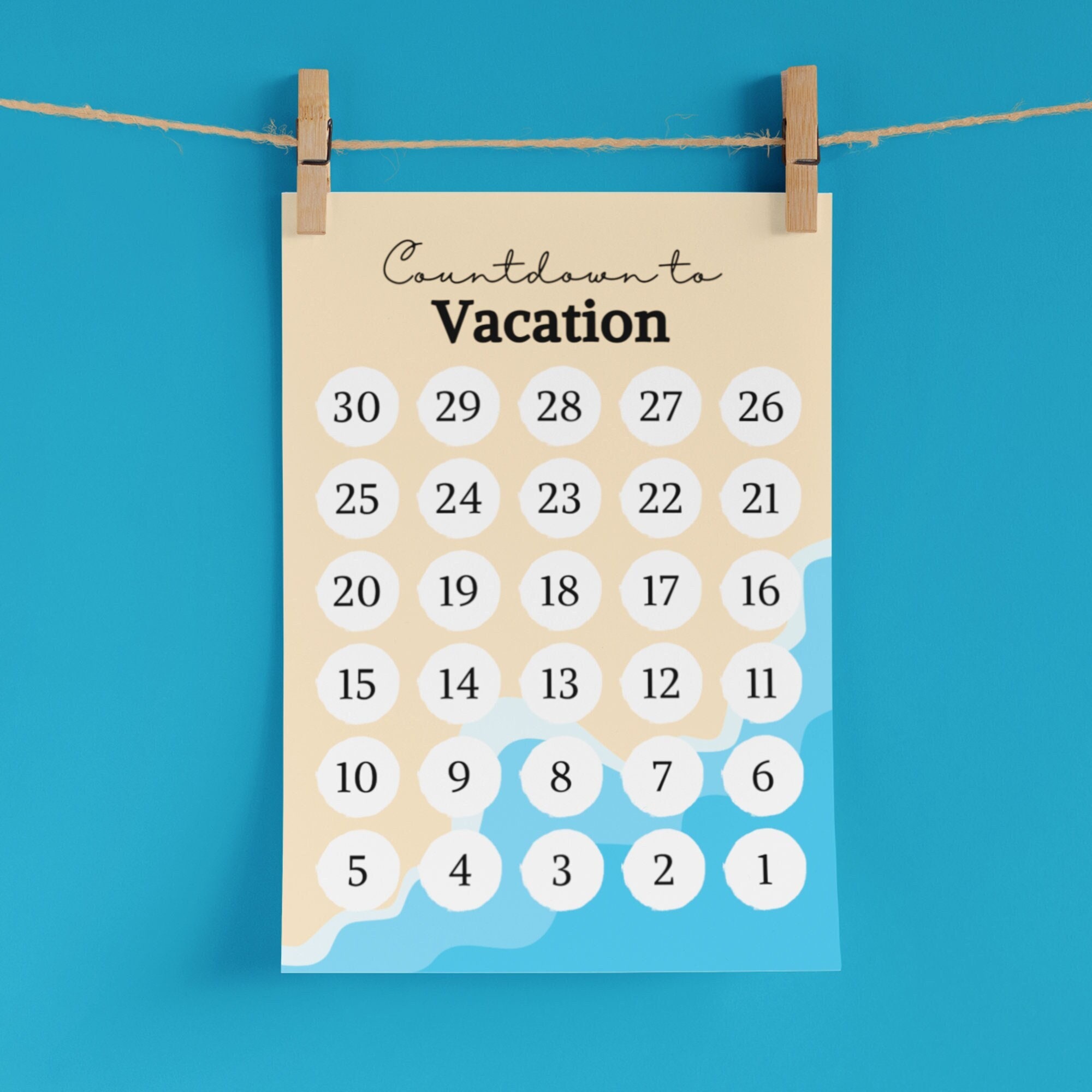 Vacation Countdown Printable Countdown Calendar 30 Days PDF Beach Waves Ocean Girls Trip Family Beach Summer Vacation - Etsy vacation-countdown-printable-countdown-calendar-30-days-pdf-beach-waves-ocean-girls-trip-family-beach-summer-vacation-etsy