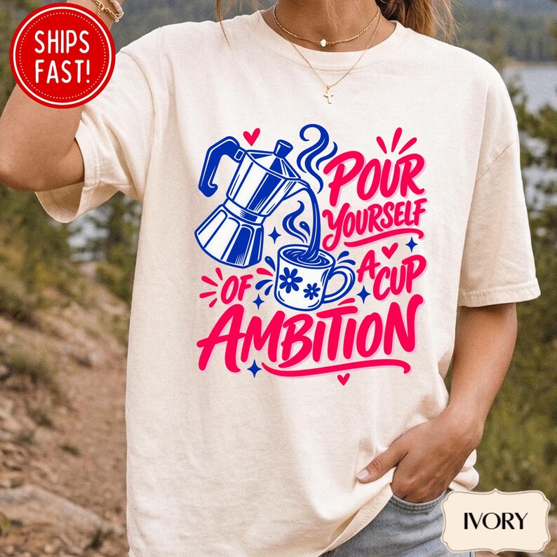 Comfort Colors Dolly Pour Yourself a Cup of Ambition Shirt, Retro Coffee T-shirt, 9 to 5 Country, Coffee Club, Caffeine Lover, Dollywood T image 7