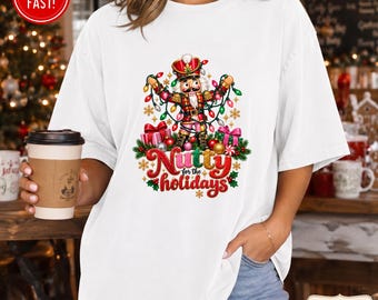 Comfort Colors® Nutcracker Christmas Shirt, Womens Festive Nutcracker T-shirt, Group Family Christmas Gift