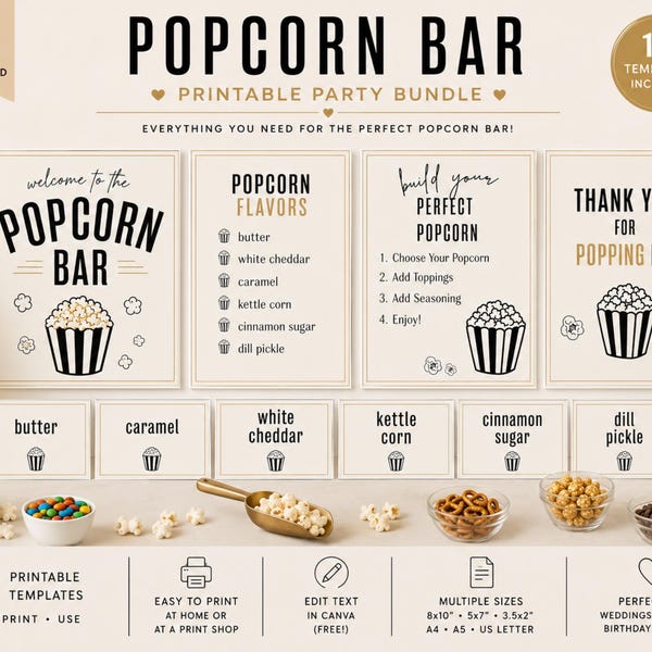 Fun Popcorn Sign Popcorn Sign - Etsy