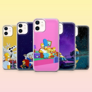 Funda para teléfono de Los Simpson con divertido meme de Homer para iPhone 17e, 16, 15, 14, 13, 12, Samsung S25, S24, S23, S22, A16, A26, Pixel 10, 9Pro