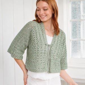 Crochet Hexagon Cardigan Pattern PDF – Granny Stitch Jacket in Belle Yarn (XS–XXXL)
