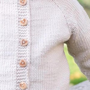 Kids Cardigan Knitting Pattern PDF – Top Down Raglan Jacket with I-Cord (2–14 Years)