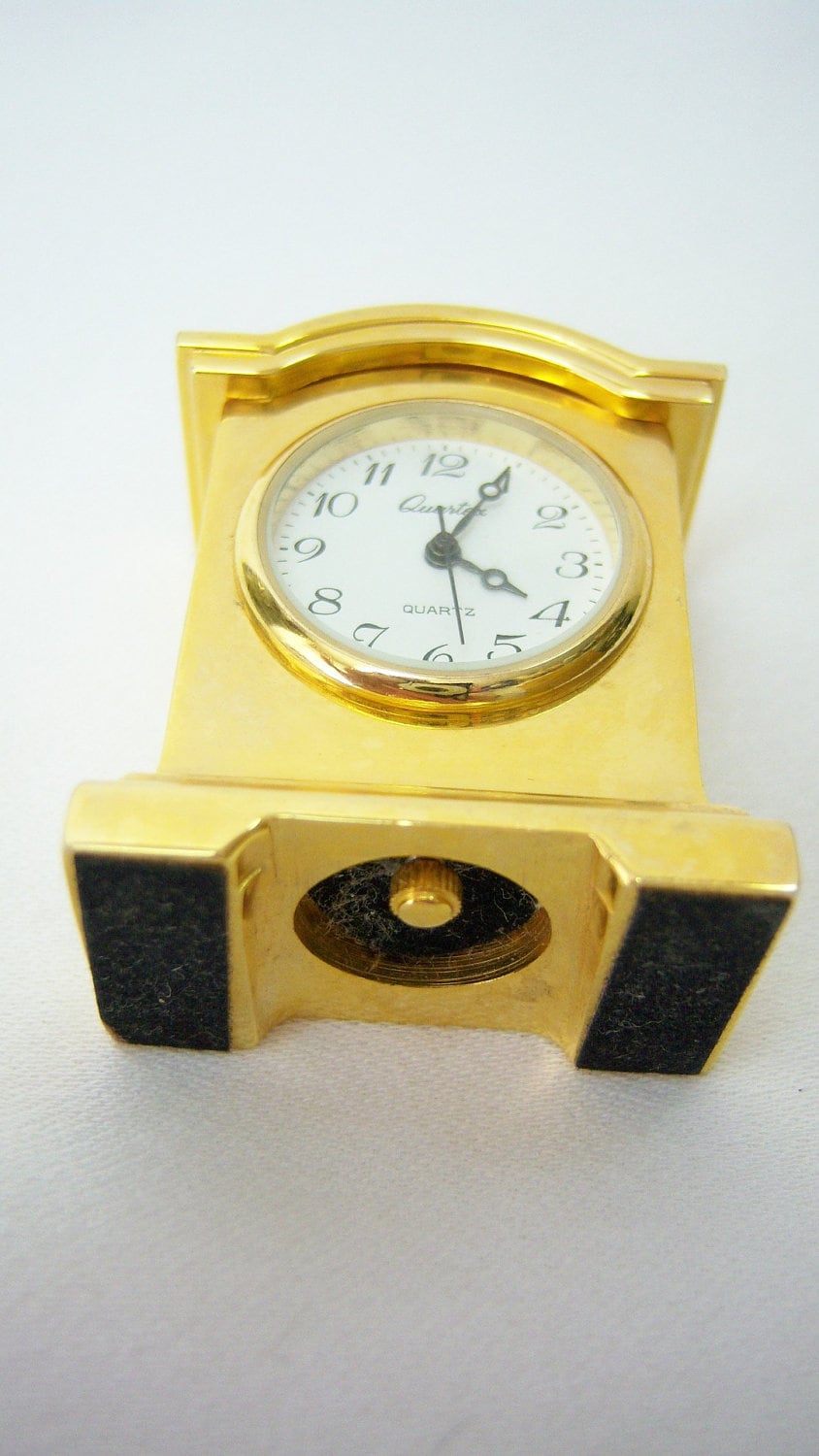 Small brass clock in shelf clock style Etsy