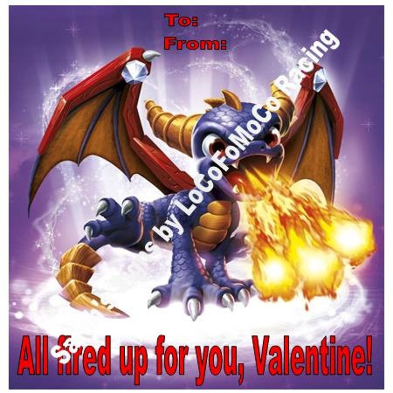 Skylander s Valentine s Card Printables Etsy