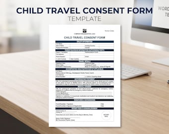Child Travel Consent Form, Minor Medical Authorization (PDF Word)