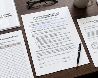 California Durable Power of Attorney Template (Springing), Financial POA Contract (PDF Word)