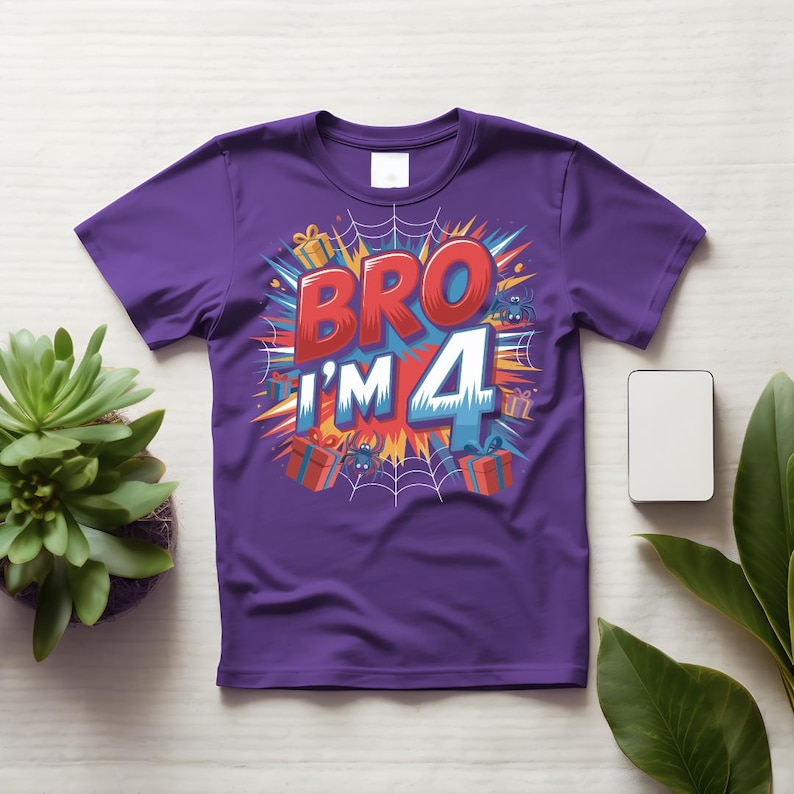 Funny Spider 4th Birthday Shirt, Comic Superhero Four Year Old Tee - Etsy