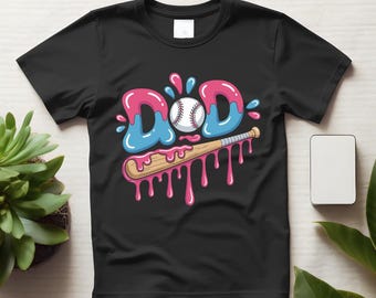 Camiseta con estampado de helado derretido para papá beisbolero, camiseta divertida con gráfico para papá deportista, camiseta unisex suave.
