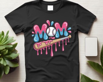 Camiseta con estampado de helado de mamá beisbolera, suave, unisex, para el día del partido.