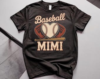 Baseball Mimi Shirt, Baseball Player Grandma Tee, Soft Unisex Game Day Top