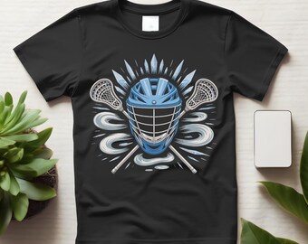 Lacrosse Ice Cream Drip Shirt for Boys, Lax Graphic Tee, Sporty Streetwear Top