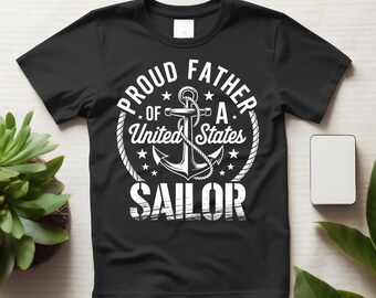 船乗りの誇り高き父のシャツ、アメリカ退役軍人の父の愛国的なTシャツ、軍人家族のTシャツ