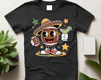 Funny Cinco De Mayo Football Shirt, Fiesta Sports Tee for Game Day Fans