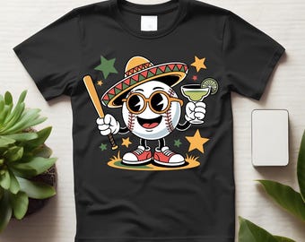 Funny Cinco De Mayo Baseball Shirt, Fiesta Sport Tee, Casual Game Day Graphic Top
