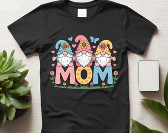 Floral Mom Gnomes Mother's Day Shirt, Whimsical Gnome Mama Tee