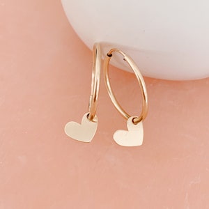 Little Hearts Hoop Earrings image 1