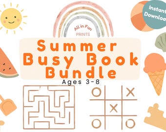 Den ultimata sommaraktivitetsboken | Utskrivbara barnaktiviteter, målarbilder och spel | Direkt nedladdning i PDF-format