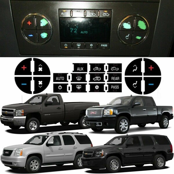 thumbnail image 2 of World Graphix A/C Button Decals – 2009-2013 GM Chevy Tahoe, Yukon, Acadia, Sierra 2 of 3