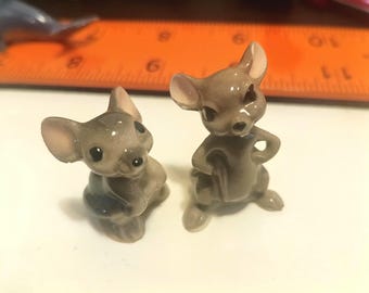 Hagen Renaker two mice miniature porcelain figurine.
