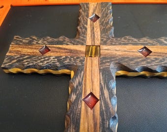 One of a kind artistic wall cross.