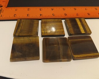 Polished tiger eye stone for cabs