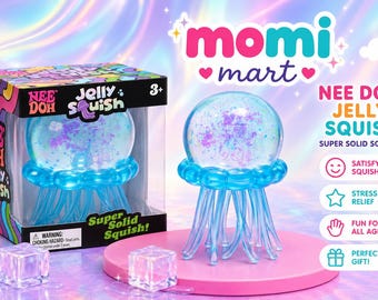Juguete blando con forma de medusa: juguete sensorial antiestrés, suave y fácil de apretar para niños y adultos.