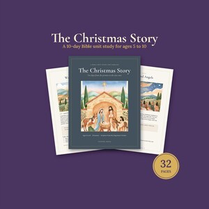 Christmas Bible Unit Study, Nativity Story Homeschool Printable, Christian Homeschool Curriculum Ages 5 to 10, Advent Bible Lessons PDF