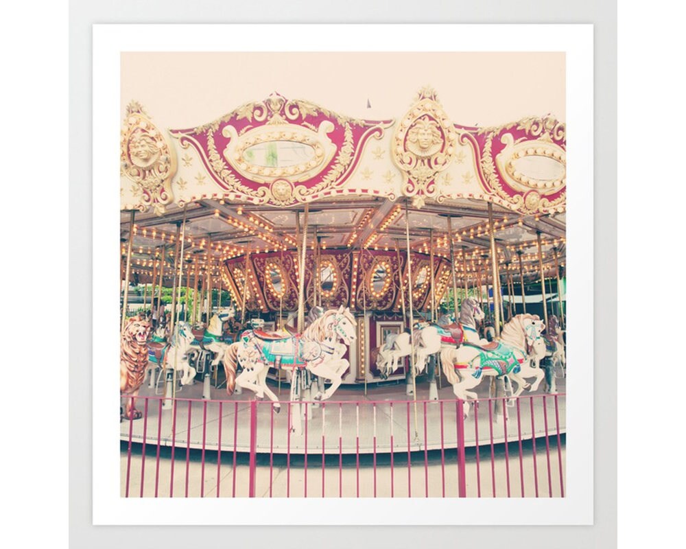 Carousel horse Nursery wall art nursery decor carousel Etsy