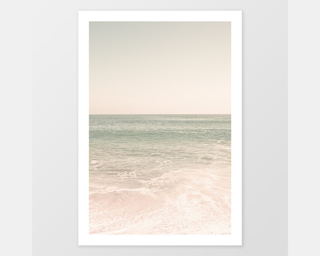 Blush Pink Wall Art Beach Prints Beach Wall Art Extra Large Etsy