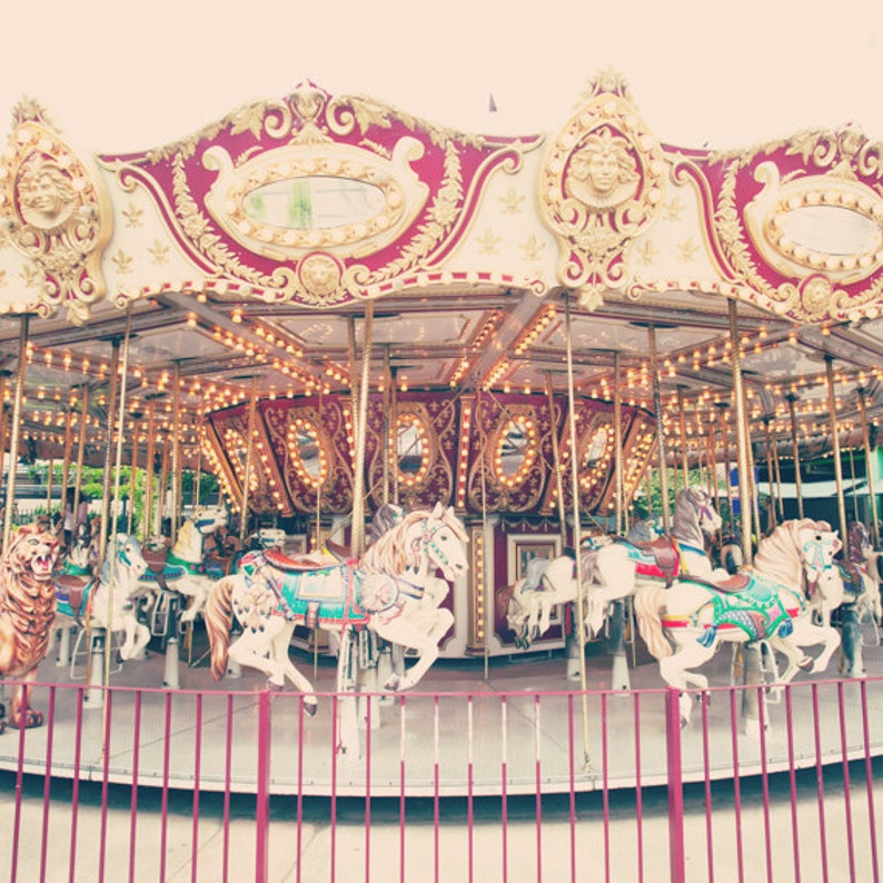 Nursery wall art prints carousel carousel horse photography Etsy