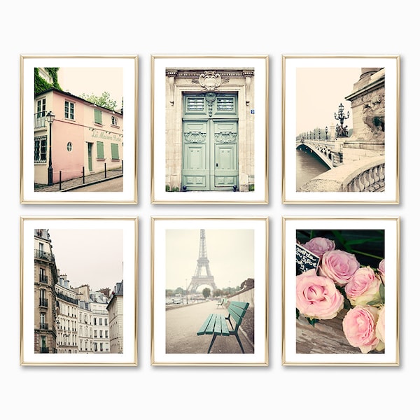 Paris photography prints, gallery wall set, gallery wall prints, Paris wall art prints, Paris prints, travel prints, Europe prints, set of 6