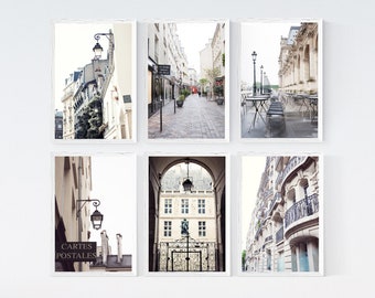 Paris wall art prints, gallery wall set, Paris photography prints, gallery wall prints, white, neutral, Paris prints, Paris decor, set of 6