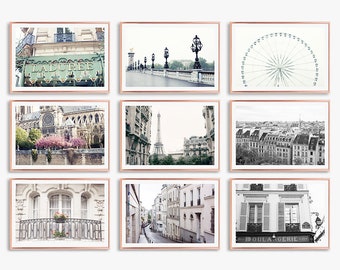 Paris wall art prints, Paris photography prints, gallery wall set, Paris prints, gallery wall prints, travel prints, travel wall art, white