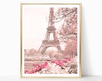 Paris wall art prints, canvas wall art canvas art, Paris prints, Paris photography prints, Eiffel tower print, blush pink wall art, France