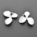 2pcs - Matte Rhodium Plated Orchid Petal Connector (B0200R) - Flower pendant, Charm, Wholesale finding, Wedding jewelry, Silver necklace