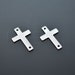 4pcs - Rhodium Plated Cross Connector (B0170R) - Cross Bead, Charm, Wholesale finding, Craft supply, Metal bead, Cross connector