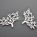 2pcs - Matte Rhodium Plated Tree pendants (B0042R)