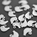 4pcs - Matte Rhodium Plated Tiny Bird Charms (B0083R)- Bird pendant, Charm, Wholesale finding, Wedding jewelry, Sparrow pendant, Silver