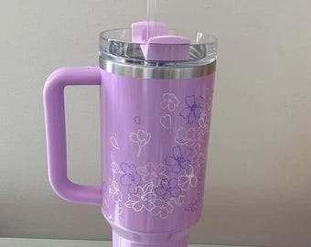 Stanley X Starbucks Limited Edition Lavender Sakura 40oz Tumbler Flowstate H2.0