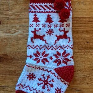 Fair Isle Crochet Stocking Pattern – Christmas Holiday Design (PDF ...