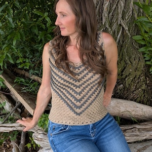 Crochet Pattern & Video - Stylish Granny Stitch Crochet Tank Pattern, Easy Summer Crochet Pattern, Crochet Clothing Pattern