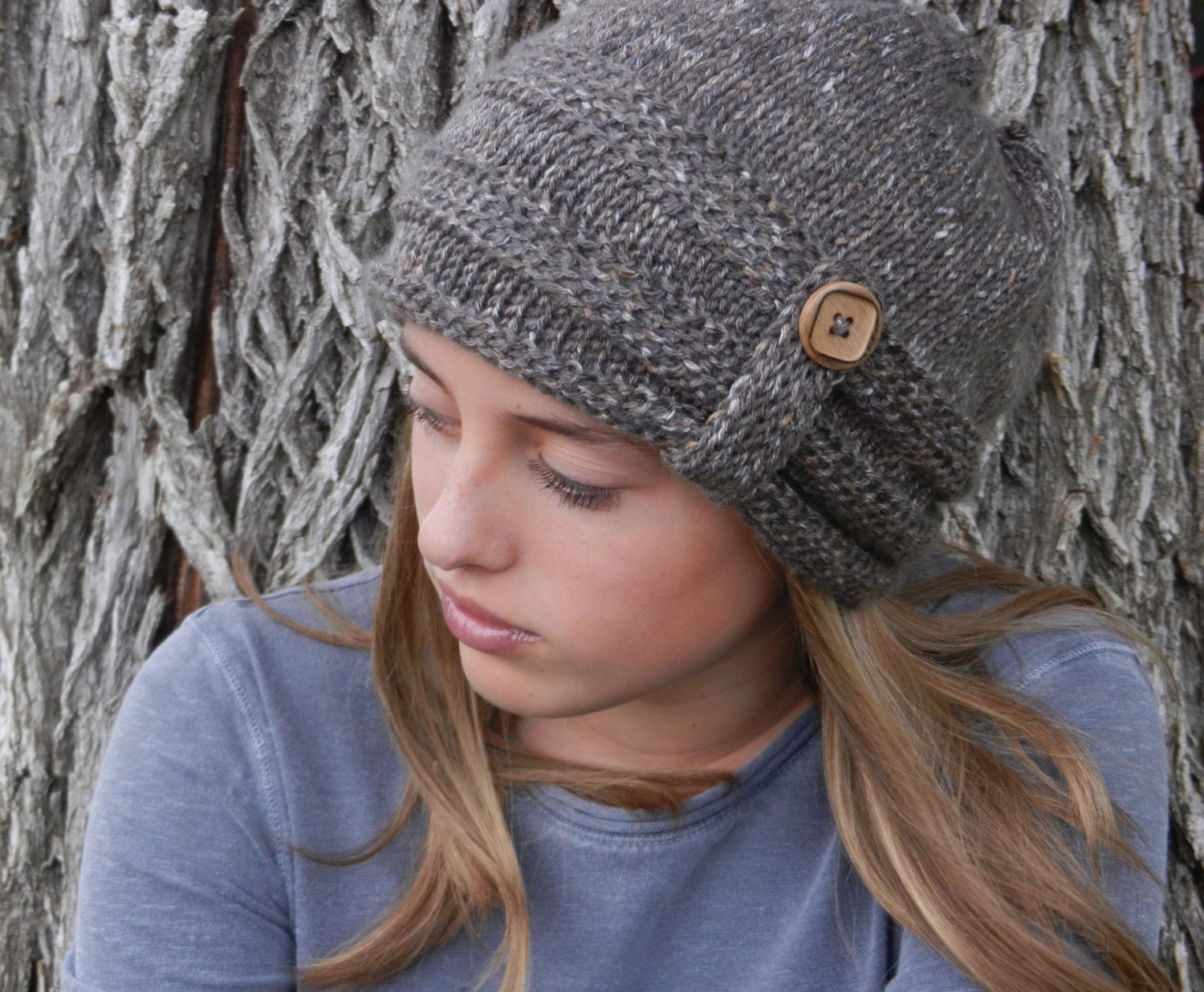 tunisian crochet slouchy beanie