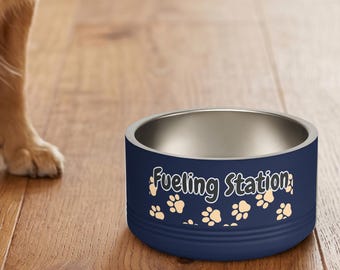 給餌ステーションペットボウル｜18オンスステンレス製犬猫用ボウル、肉球デザイン、おもしろ給餌ボウル