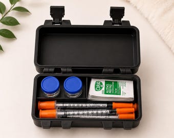 Portable Peptide Vial Storage Case, 3D Printed Organizer, Travel Bottle Holder (10mL)