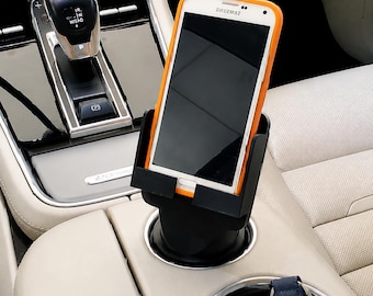 Rotating 3D Printed Car Cup Holder Phone Mount – Adjustable Parametric Cradle